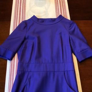 Retro J.Crew mock neck, shift work dress